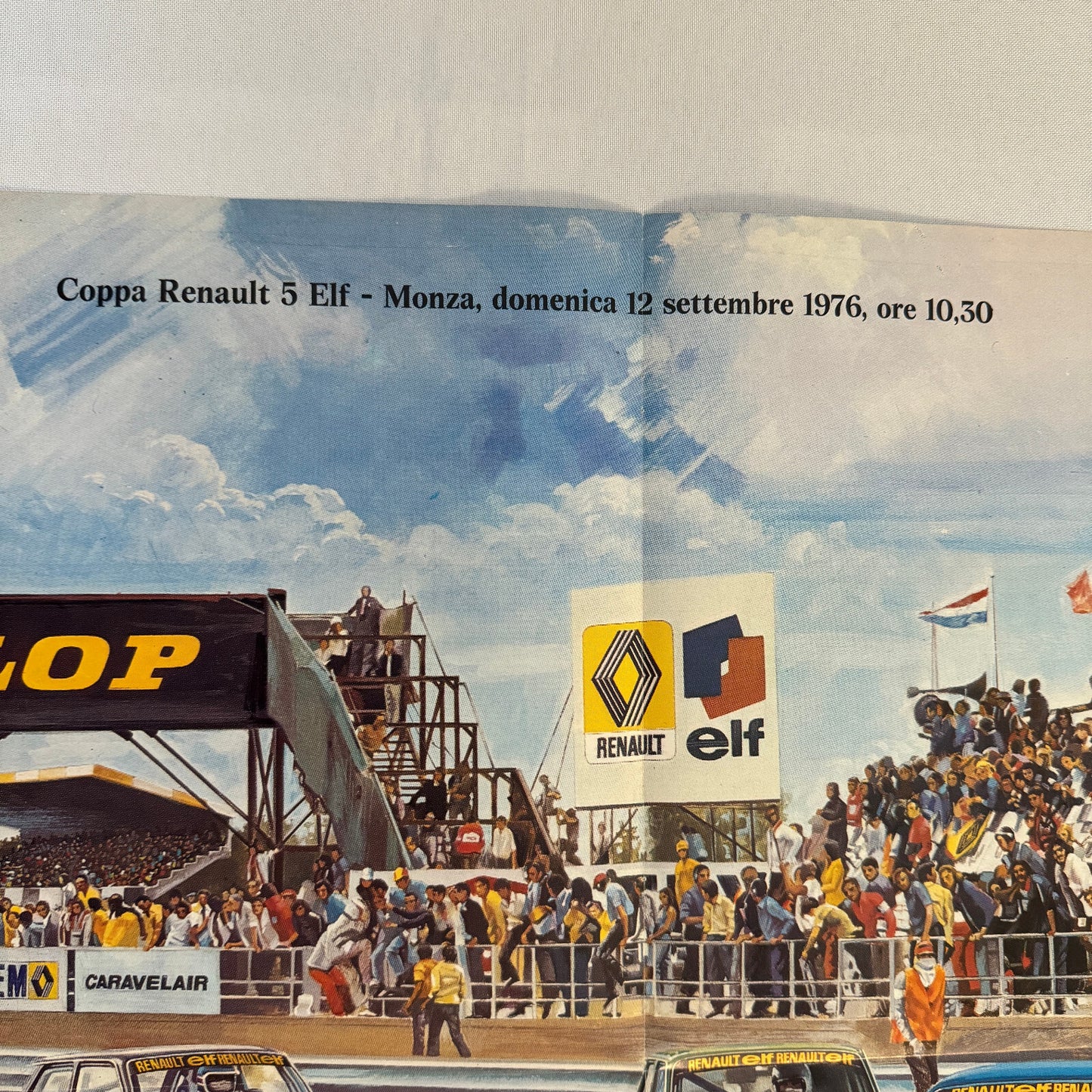 Renault 5 ELF Racing Poster Vintage Monza 1976 Italian