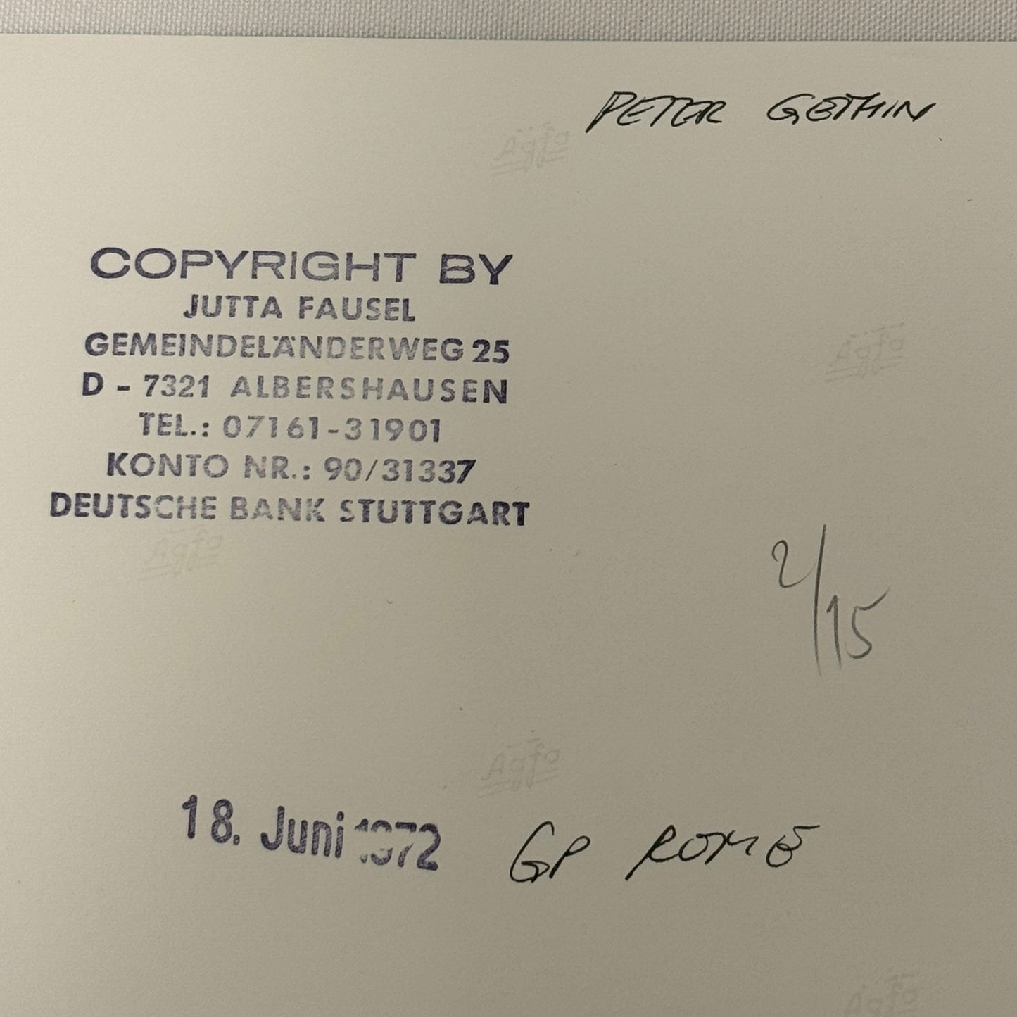 Vintage Racing Photo Peter Gethin 1972 Rome Grand Prix Race Italy Italian