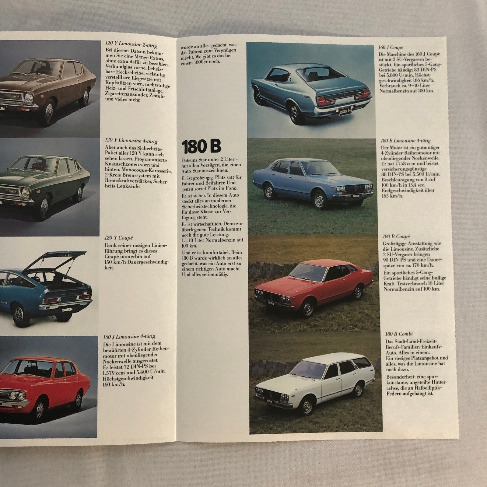 1977 Nissan Car Sales Brochure GERMAN TEXT 260Z 260 Z 200 Cherry 180 160 120 +