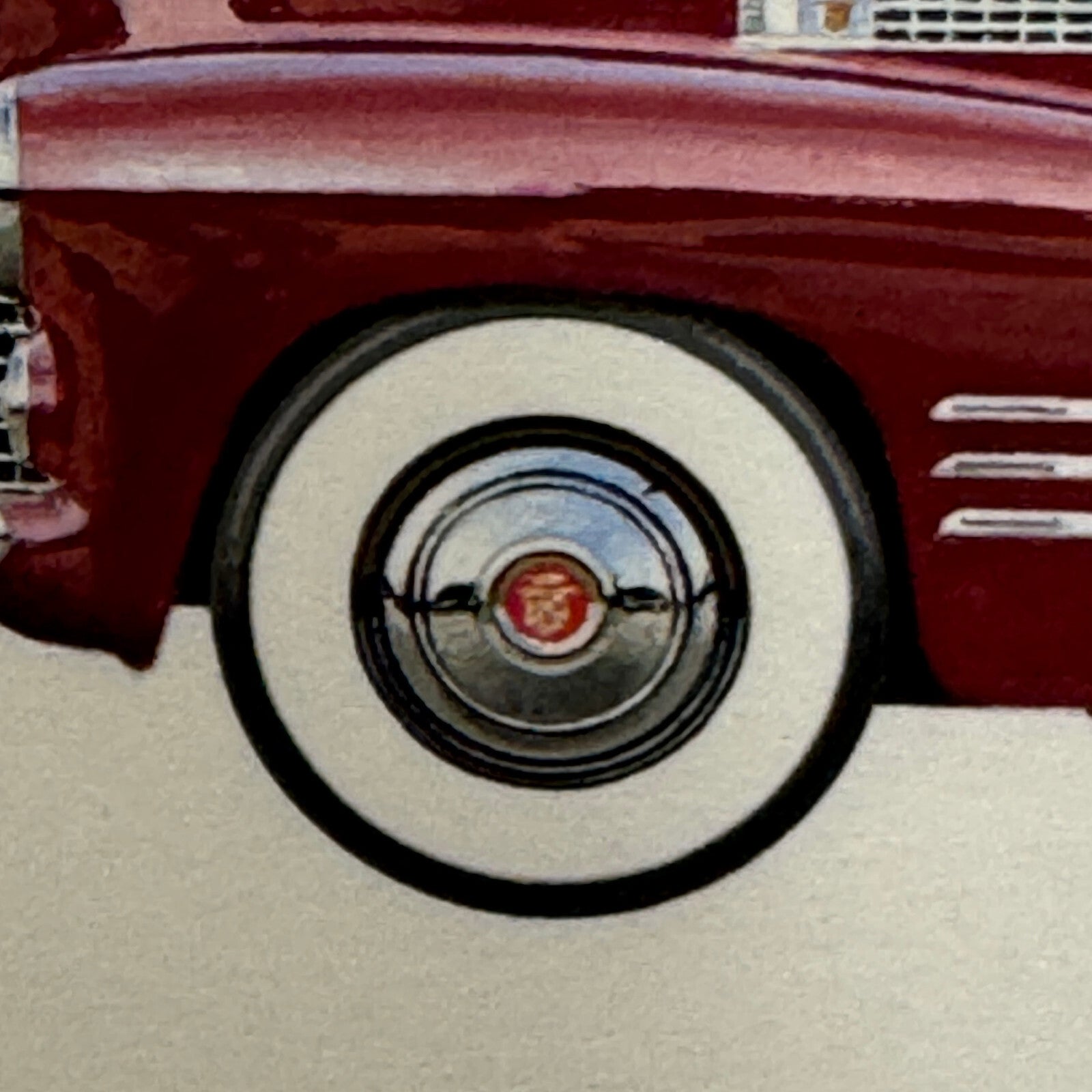 1941 Cadillac Convertible Coupe Car Illustration Art Drawing Vintage Miniature