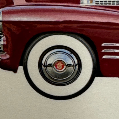 1941 Cadillac Convertible Coupe Car Illustration Art Drawing Vintage Miniature