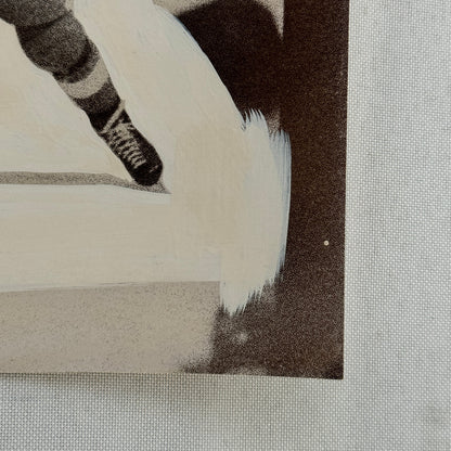 Vintage Hockey Photo Gordie Howe Detroit Red Wings Player Photograph