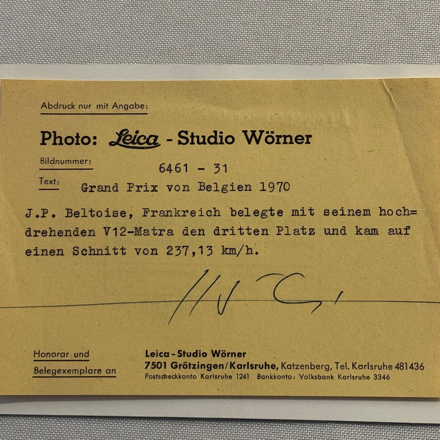 1970 Belgian Grand Prix Racing Photo Photograph Jean Pierre Beltoise JP Beltoise