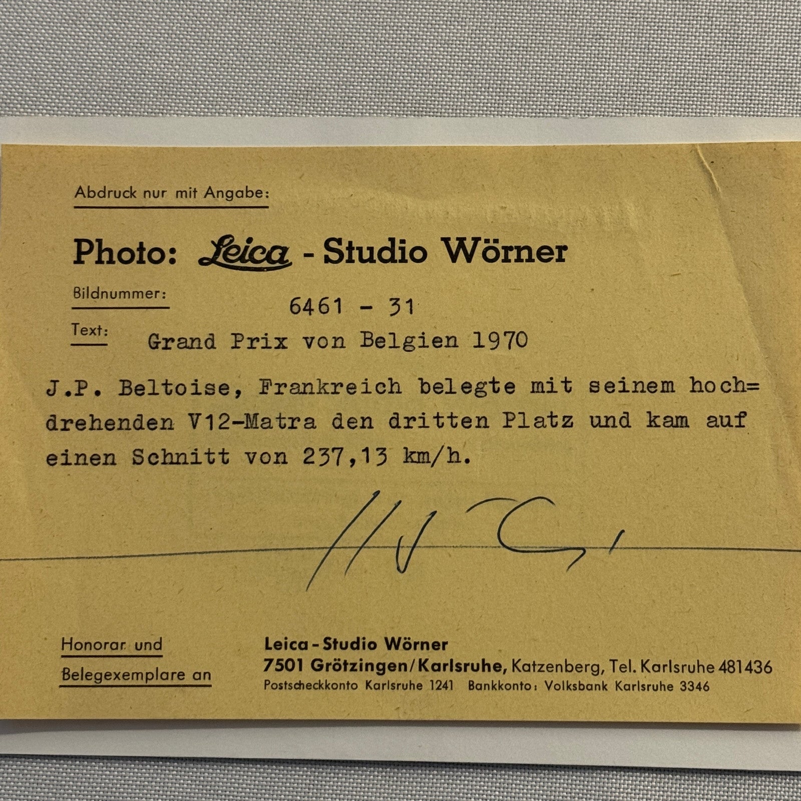 1970 Belgian Grand Prix Racing Photo Photograph Jean Pierre Beltoise JP Beltoise