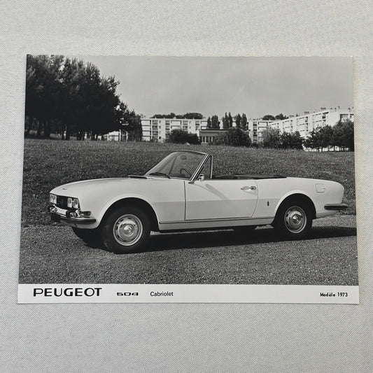 1973 Peugeot 504 Cabriolet Convertible Factory Press Photo Photograph Vintage