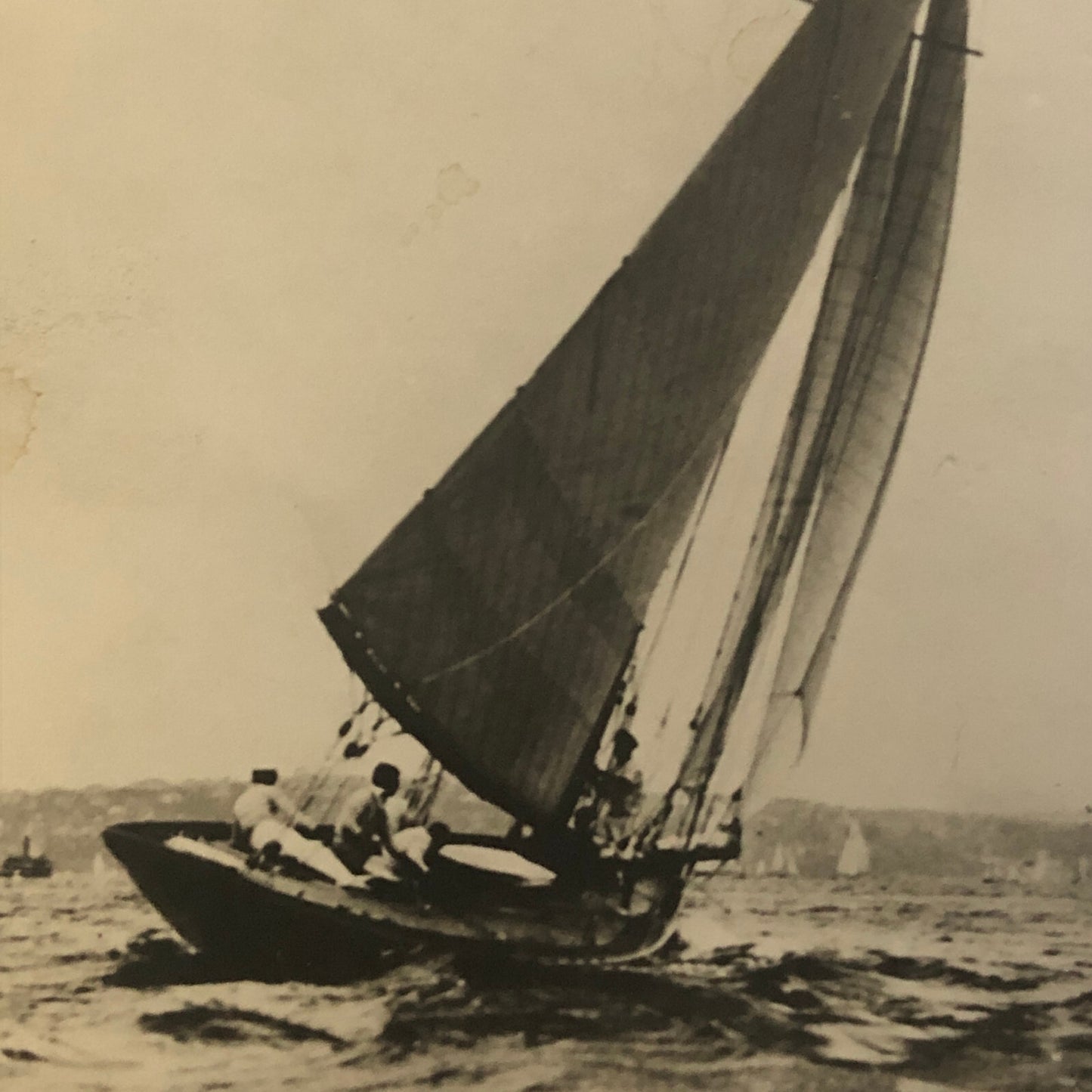 Press Photo Photograph Yacht Racing Tall Ship Vintage Sydney Australia