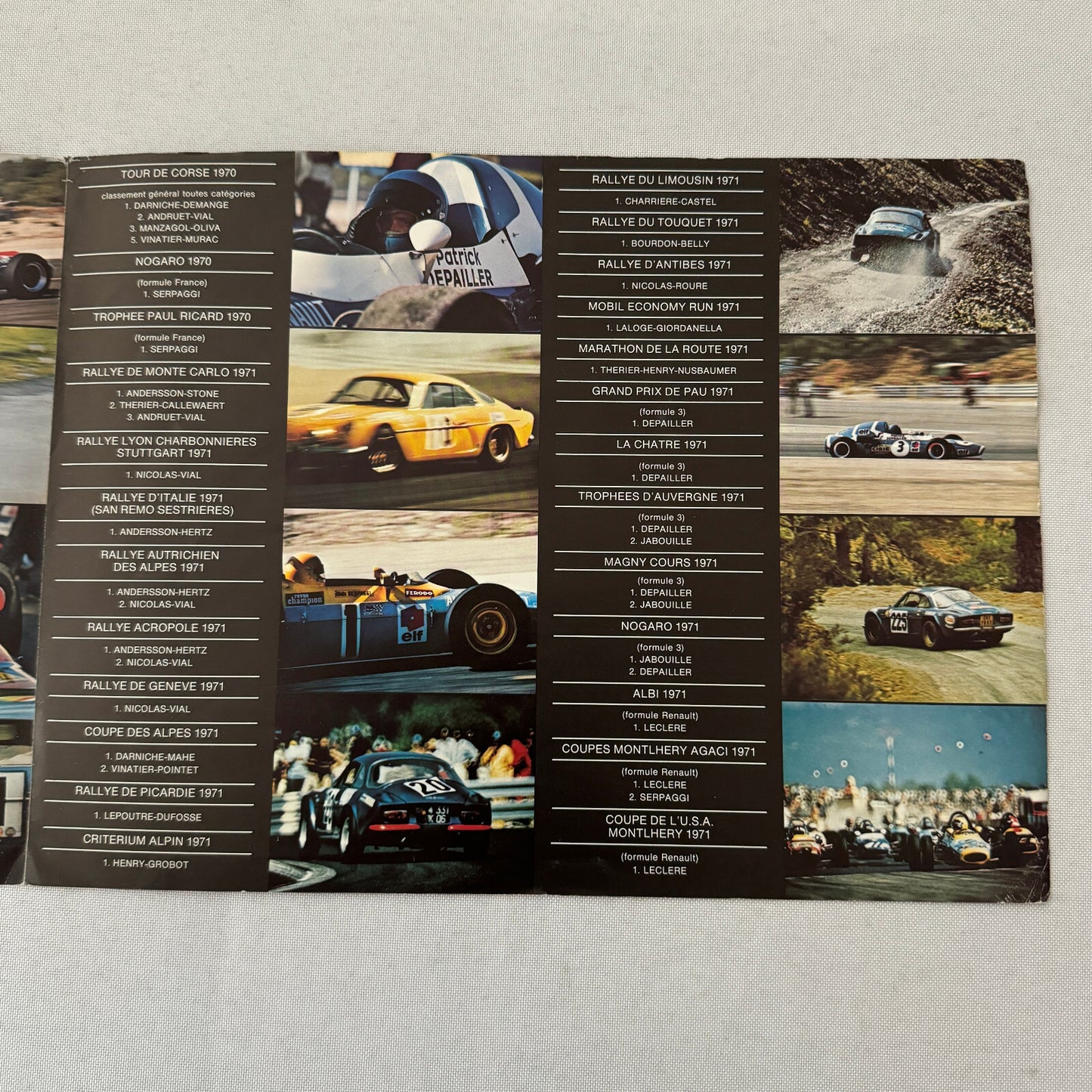 Renault Alpine Racing Car Sales Brochure Catalog Monte Carlo Rally Rallye FRENCH