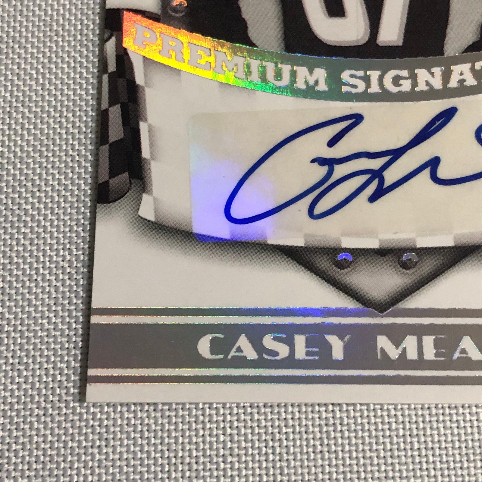 2009 Press Pass Premium Signatures Casey Mears Signed Signature Auto Card NASCAR