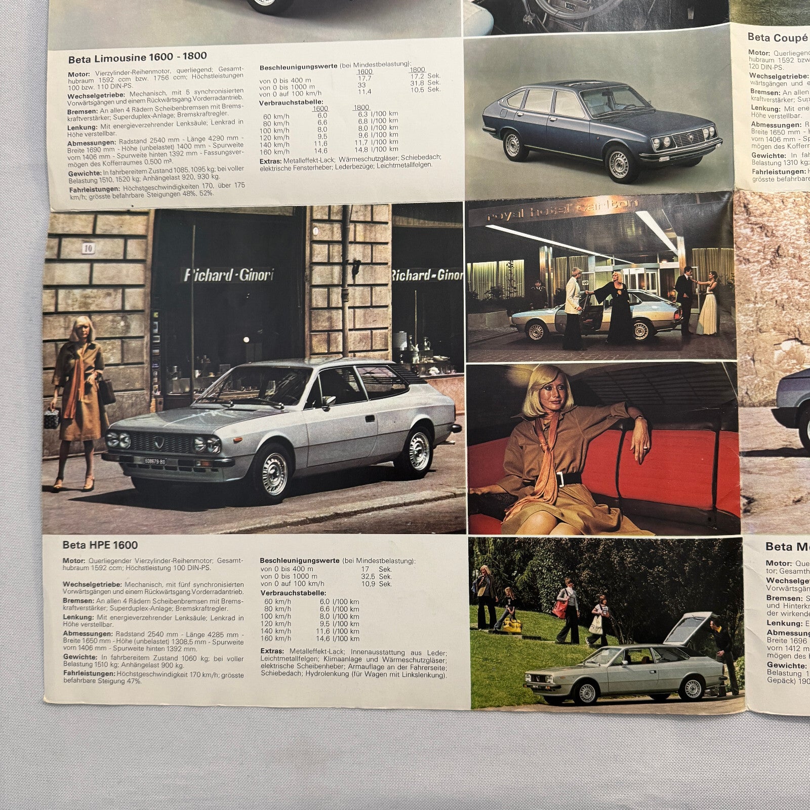 Vintage Lancia Car Sales Brochure Catalog Stratos Beta Spider Fulvia Coupe +