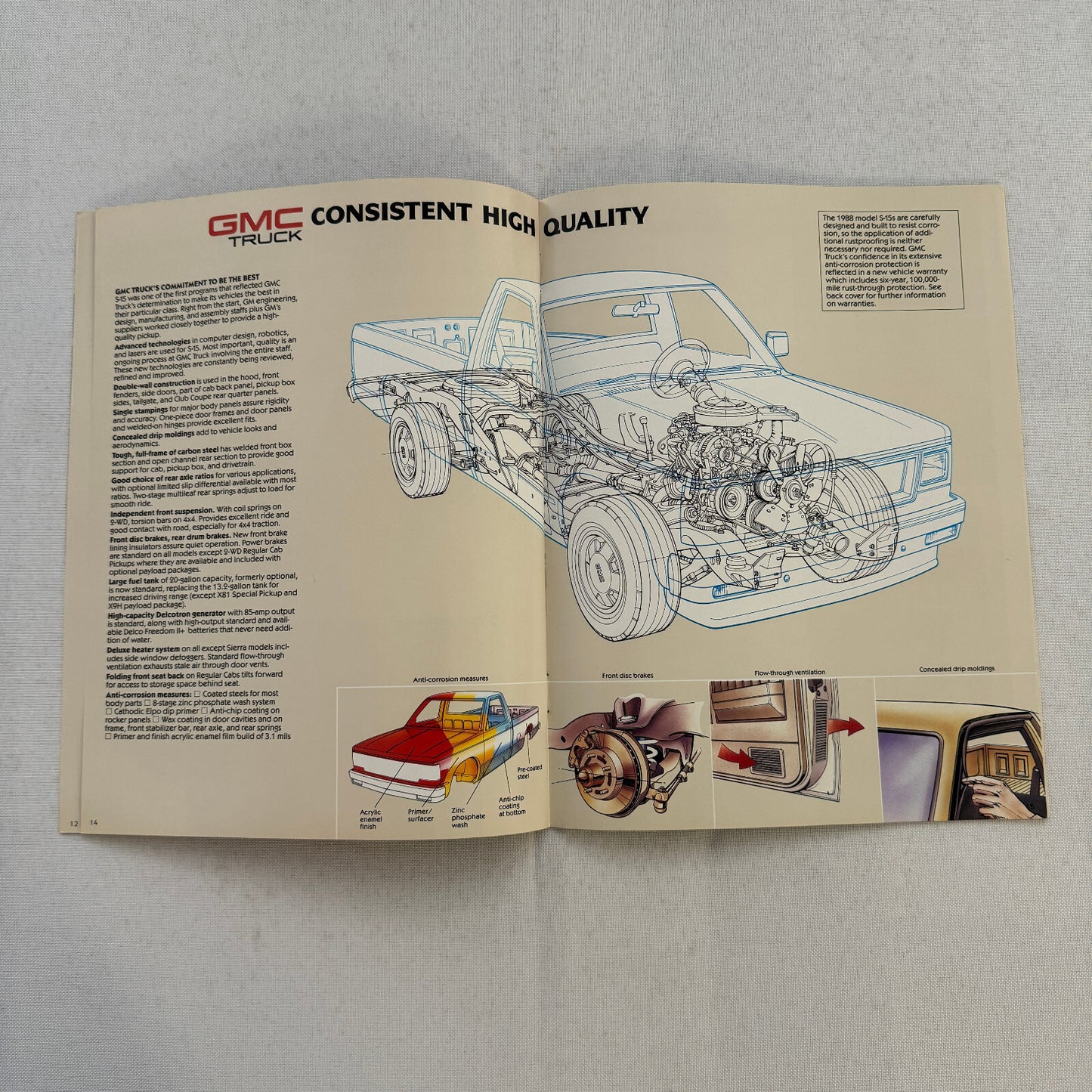 1988 GMC S-15 S15 Pickup Truck Sales Brochure Catalog Advertising Canadian