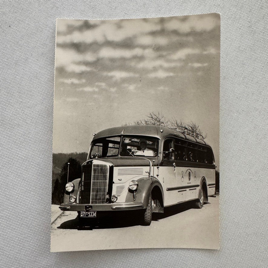 Vintage Mercedes Benz Bus O 3500 Factory Photo Postcard