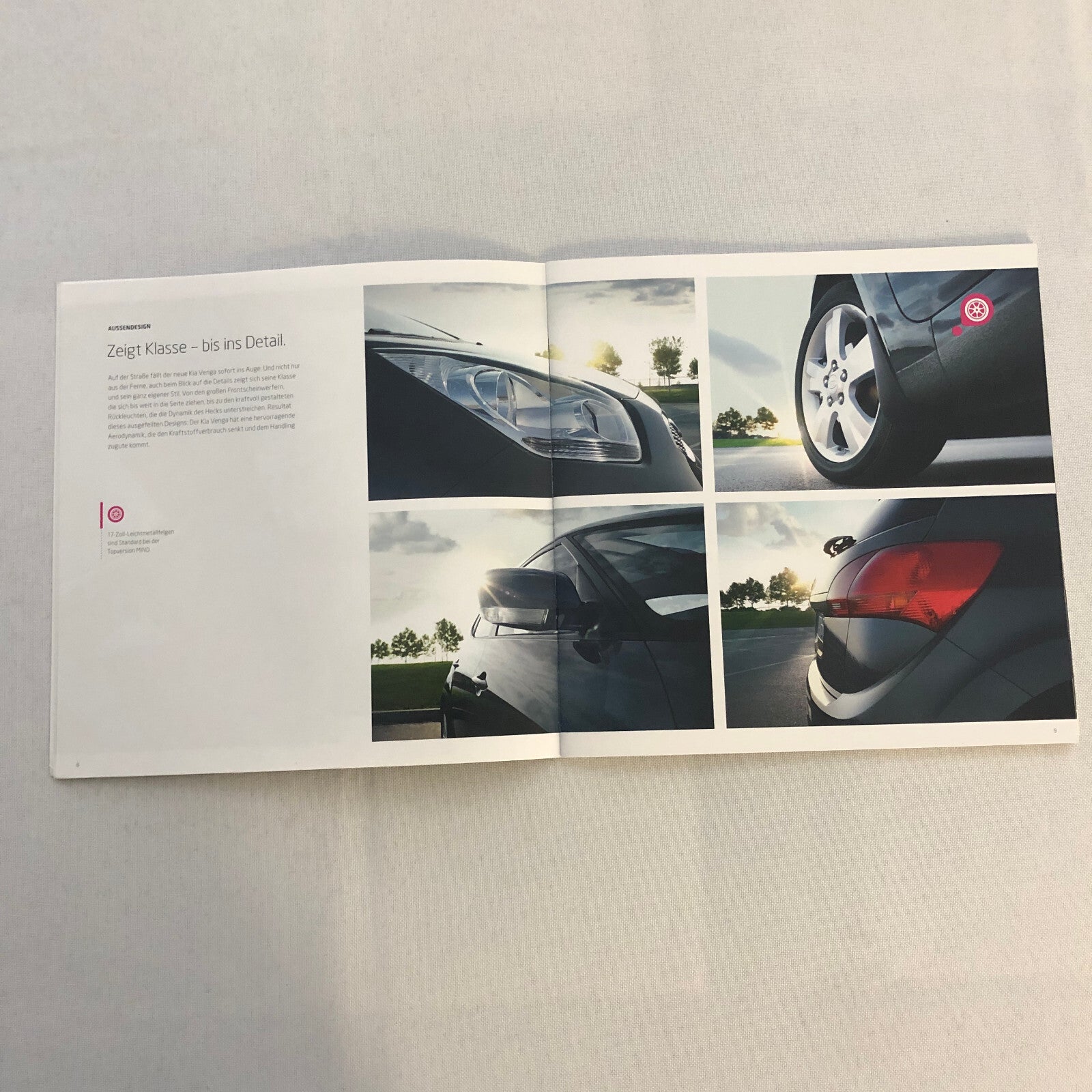 2010 Kia Venga Car Sales Brochure Catalog with Price List GERMAN Market