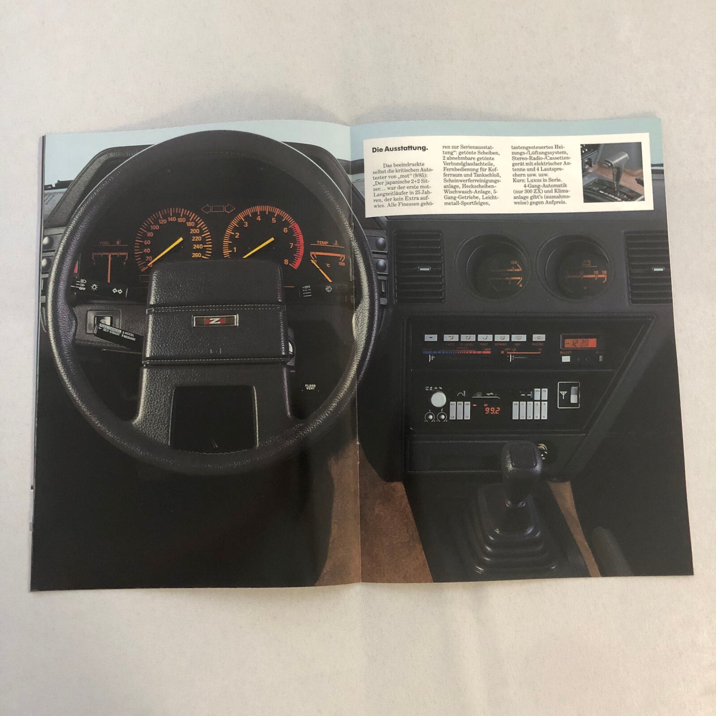 Nissan 300ZX Sports Car Sales Brochure Catalog GERMAN TEXT Nissan 300 ZX TURBO