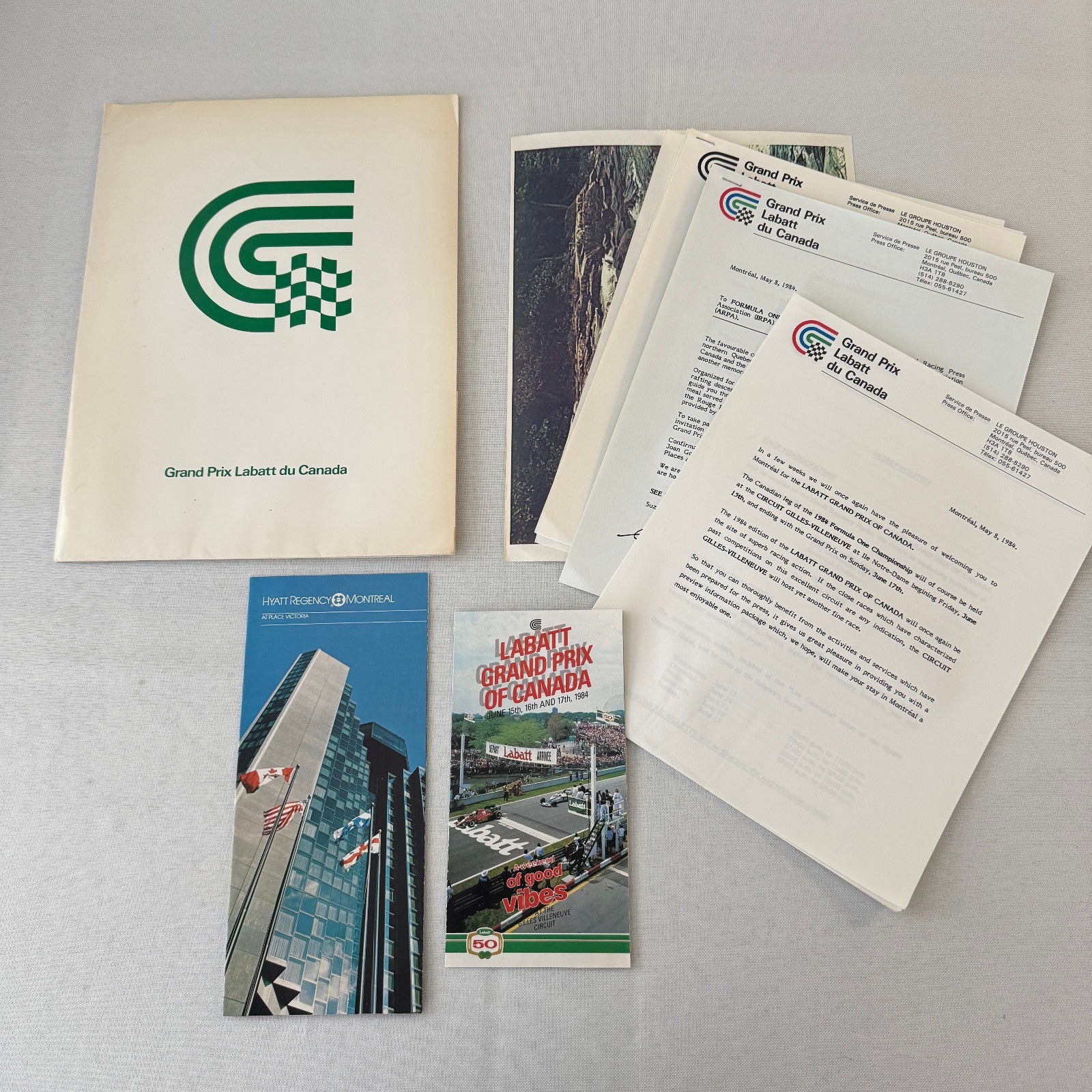 1984 Labatt Montreal Canadian Grand Prix F1 Formula One Press Kit Brochure
