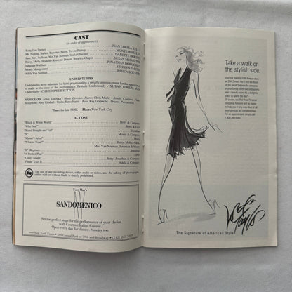 The IT Girl Theater Playbill Cast Signed Autographed Jean Louisa Kelly