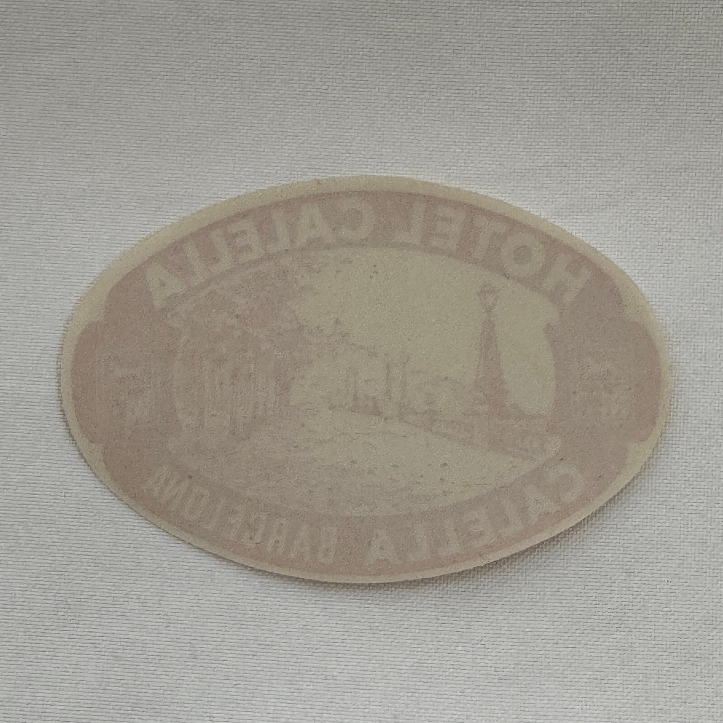 Vintage Travel Luggage Label Hotel Calella Barcelona Spain Spanish