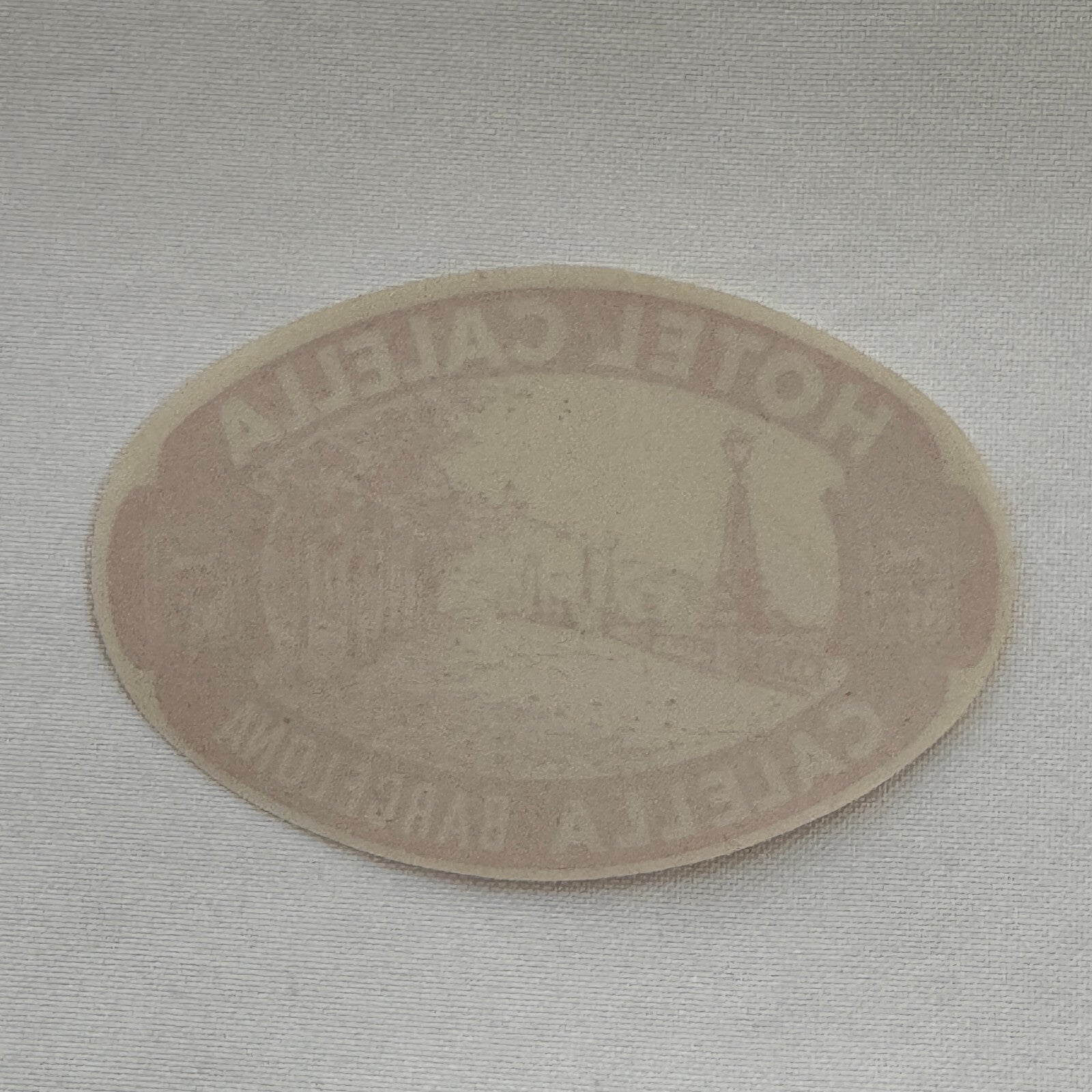 Vintage Travel Luggage Label Hotel Calella Barcelona Spain Spanish