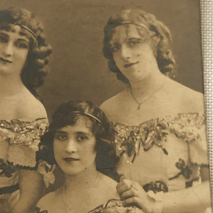 Circus Performer Acrobats Dancer Troupe RPPC Real Photo Postcard Unknown History