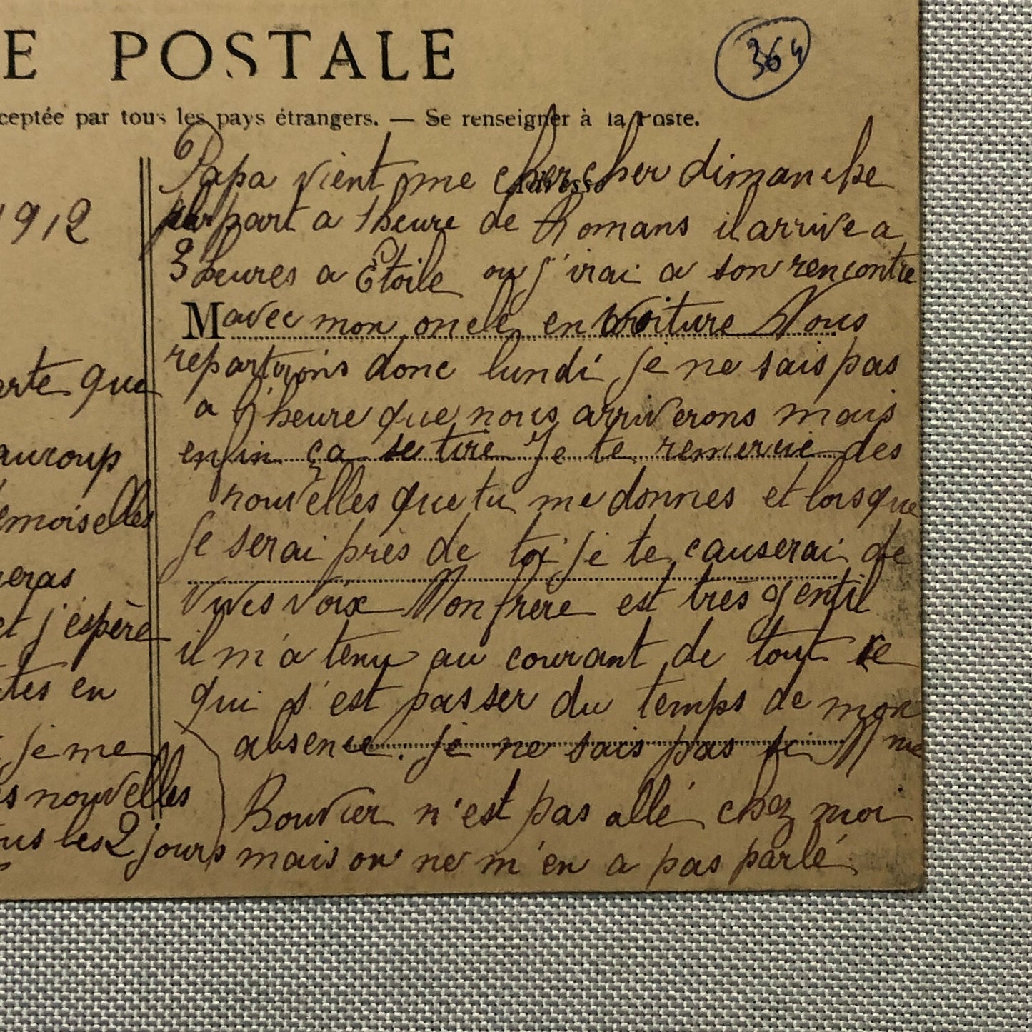 Antique 1906 Circuit de la Sarthe Racing Car Postcard Post Card French