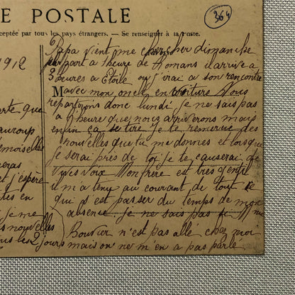 Antique 1906 Circuit de la Sarthe Racing Car Postcard Post Card French