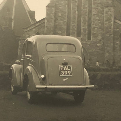 Vintage Photo Photograph Lot People Car Automobile Church AL22SM1
