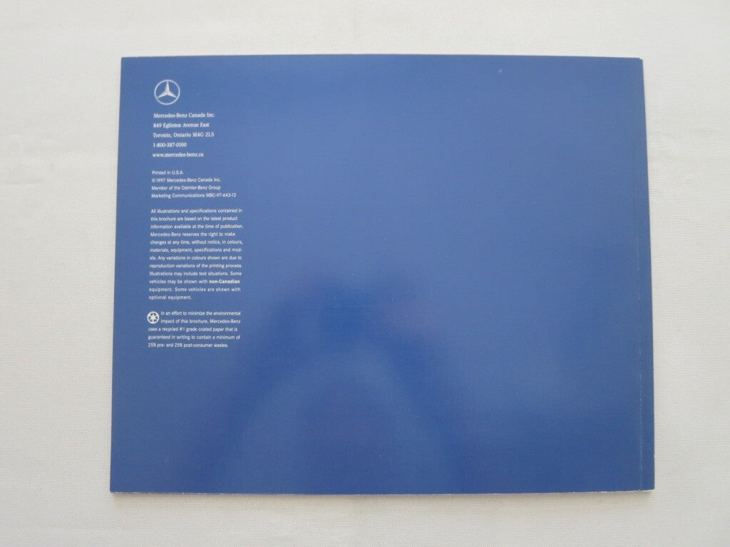 1998 Mercedes CLK Class Sales Brochure Catalog Advertising CLK320 Coupe