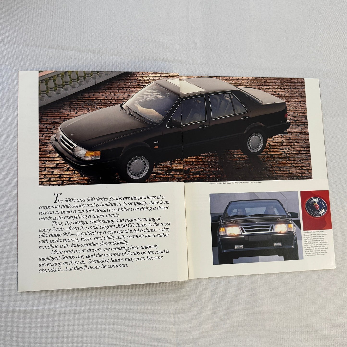 1990 Saab Car Sales Brochure Catalog 900 9000 900 SPG Turbo Convertible