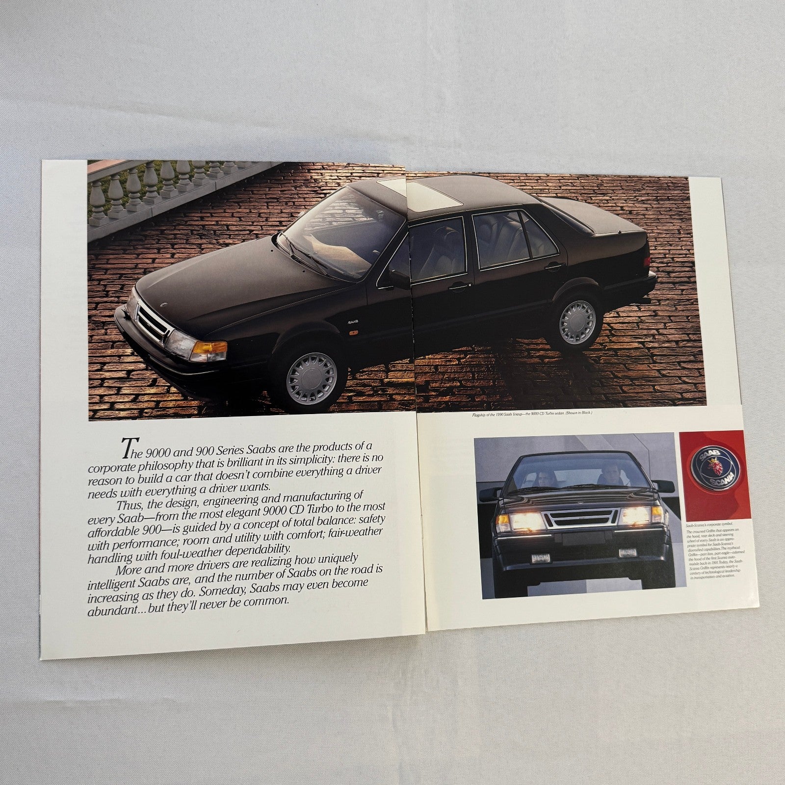 1990 Saab Car Sales Brochure Catalog 900 9000 900 SPG Turbo Convertible