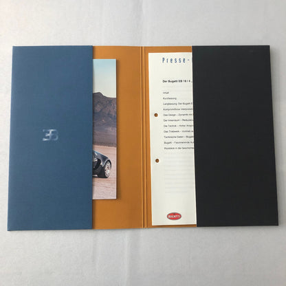 Bugatti Veyron Press Kit Brochure Photos 2002 German Text Bugatti Royale