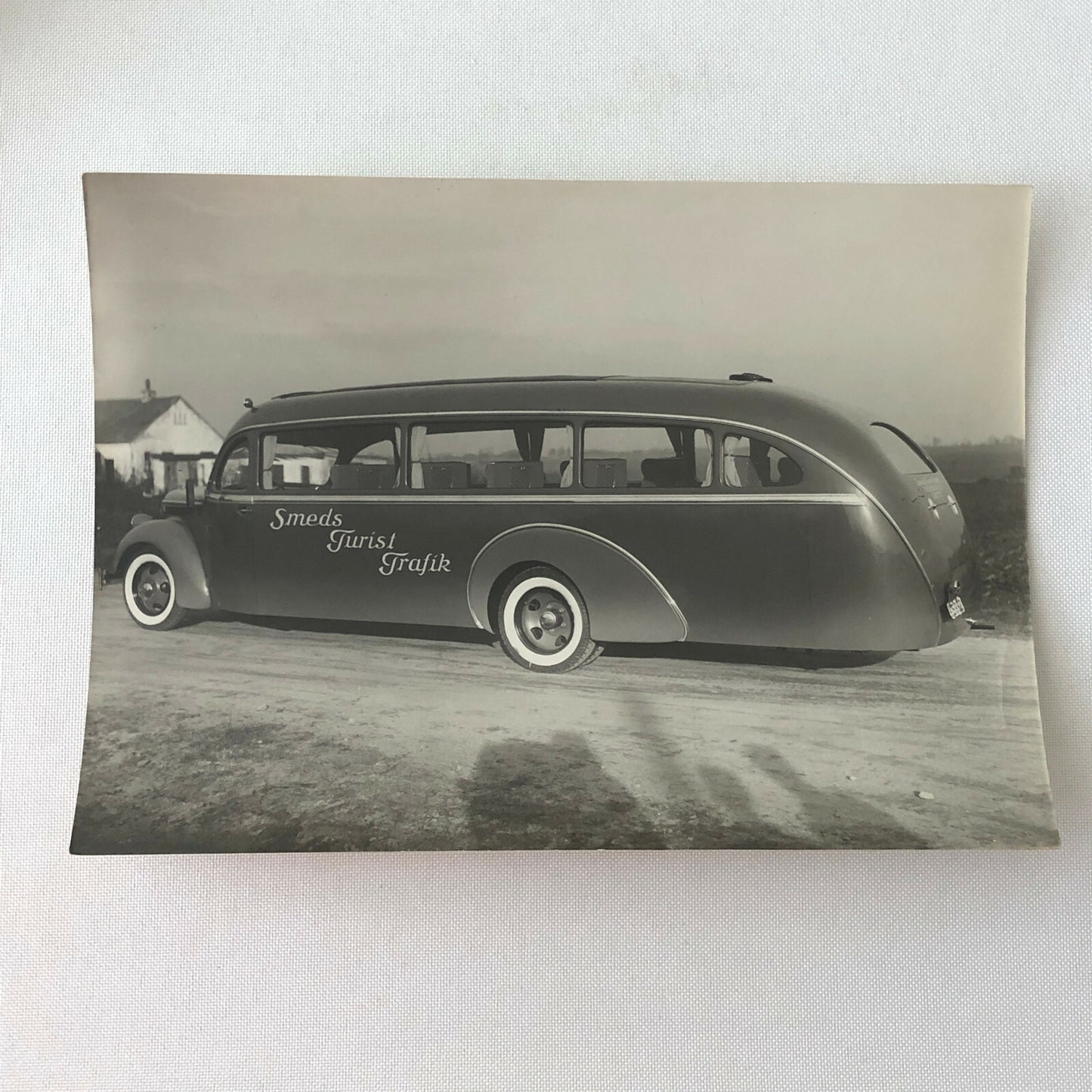 Antique Vintage Photograph of a Streamline Ford Bus Truck Lot of 2 - Denmark 