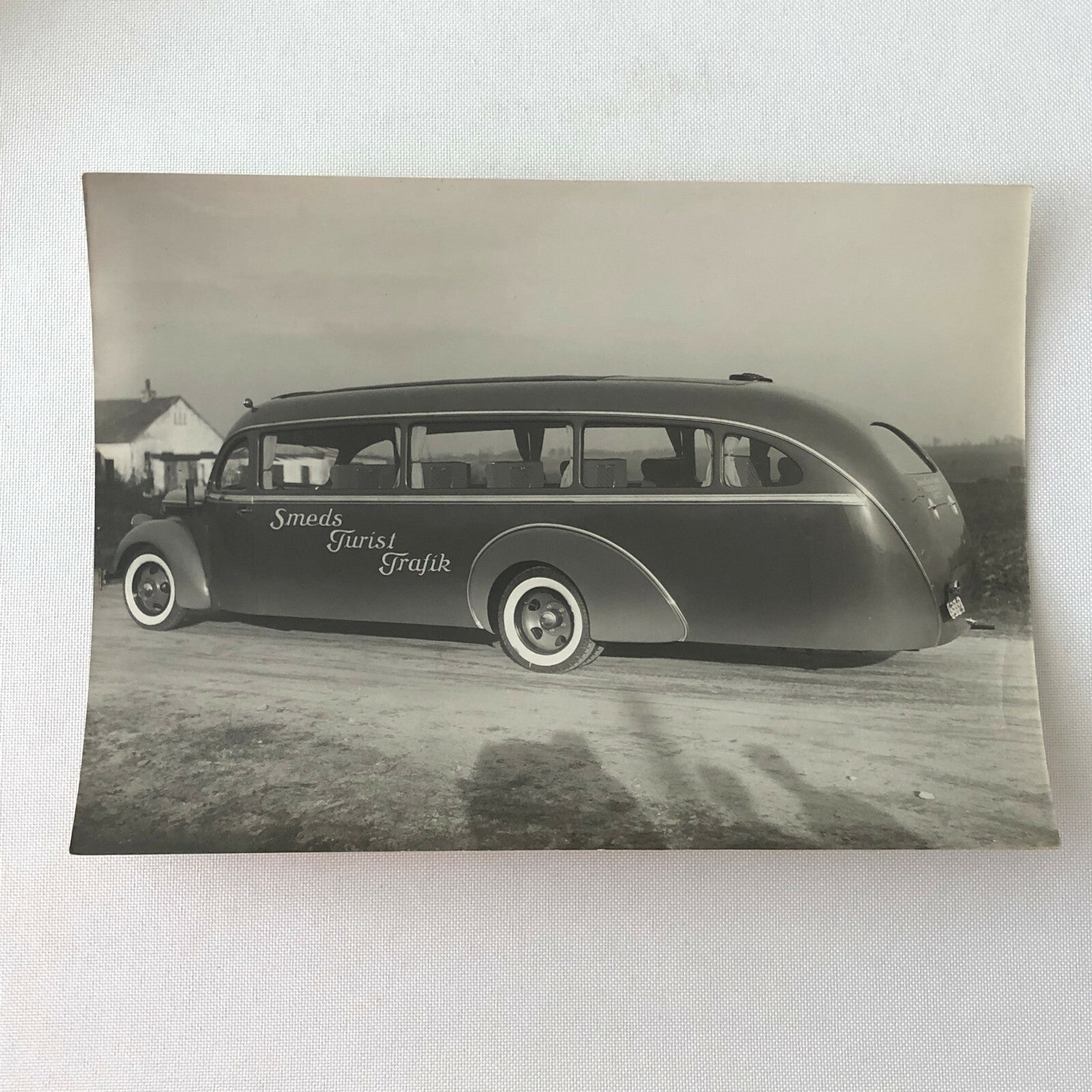 Antique Vintage Photograph of a Streamline Ford Bus Truck Lot of 2 - Denmark 
