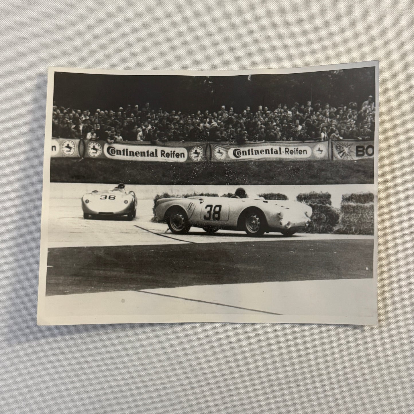 Vintage Porsche Racing Car Press Photo Photograph
