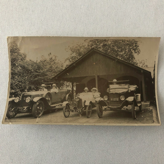 Vintage Photograph Photo Early Antique Cars and Drviers 