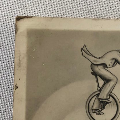 Circus Performer Bicycle Balancing Act Vintage Photo Photograph Les Novello