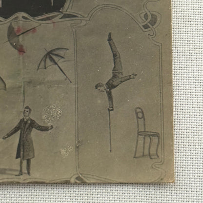 Vintage Circus Act Postcard Post Card E Marlo Acrobat Juggling Balancing Act