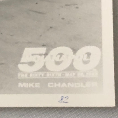 Vintage Indy Indianapolis Racing Photo Photograph Mike Chandler 1982