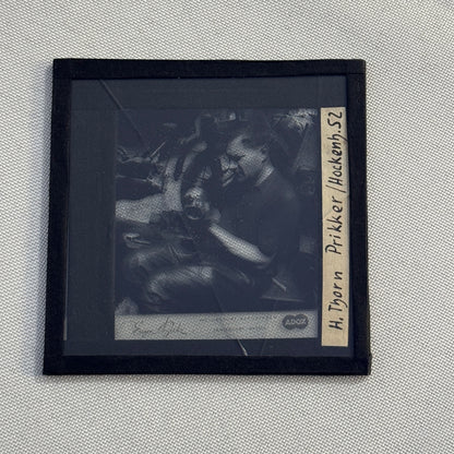 Antique Glass Plate Lantern Slide Motorcycle Sidecar Racing Hein Thorn Prikker