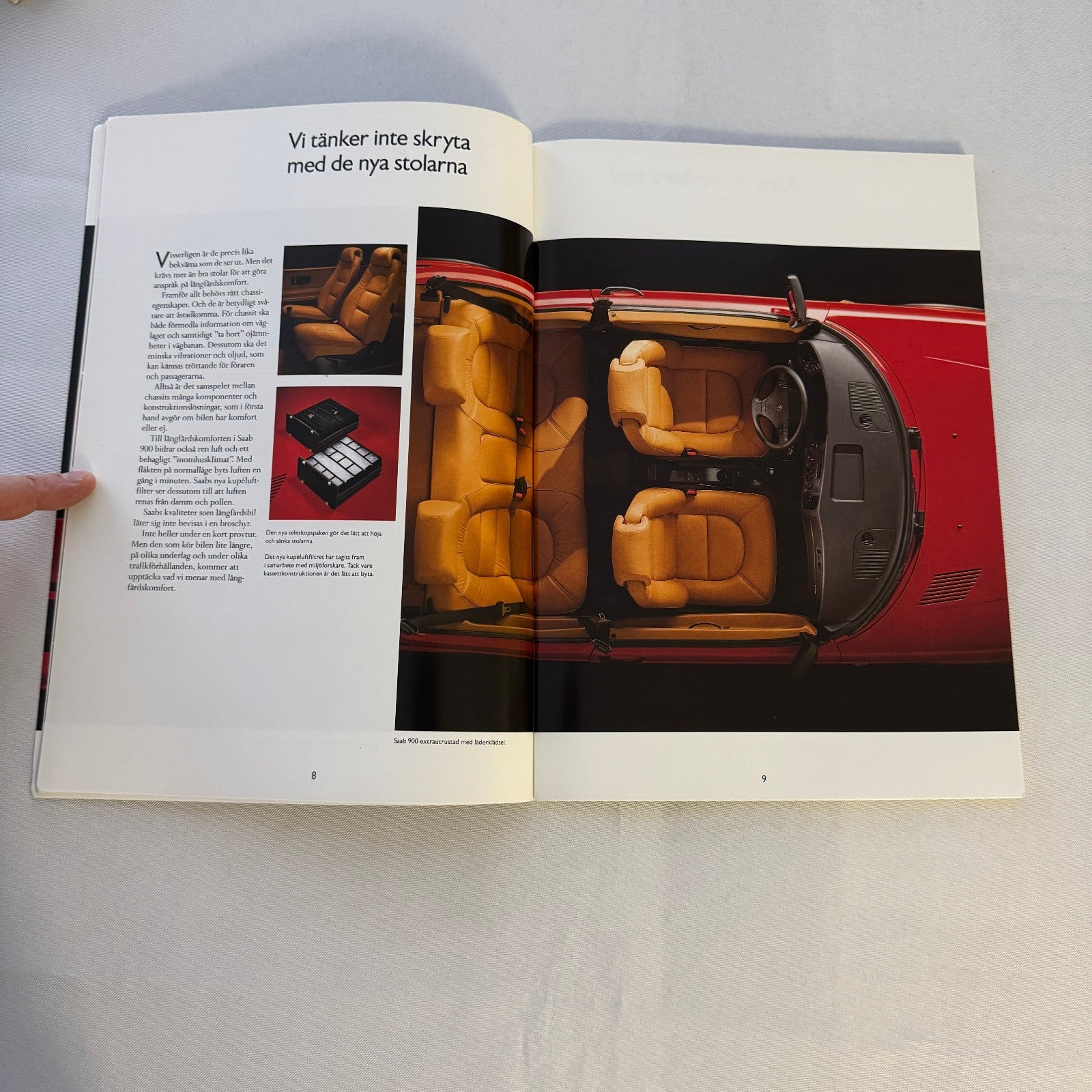 1991 Saab 900 Car Sales Brochure Catalog Saab 900 Cabriolet Turbo 16S SWEDISH
