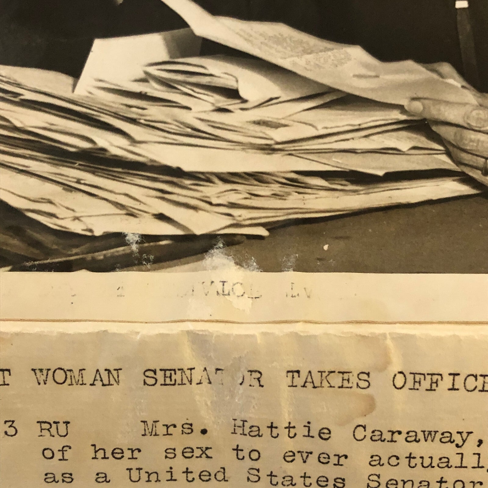 Press Photo Photograph Hattie Wyatt Caraway First Female Sentator Underwood
