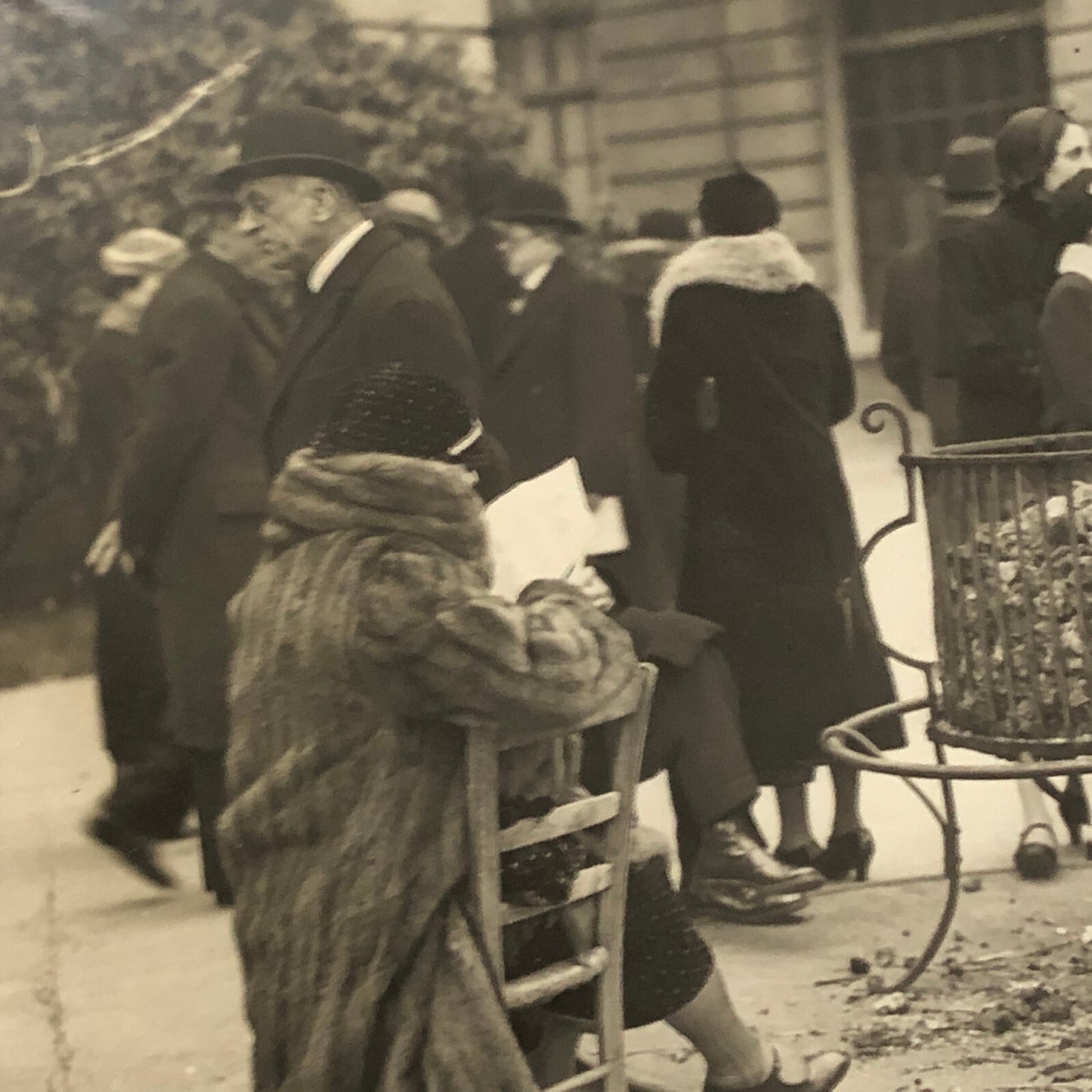 Press Photo Photograph Horse Racing Spectators at Auteuil Race 1934
