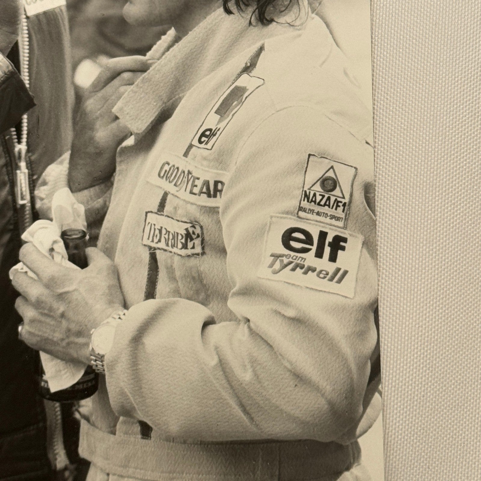 Vintage Racing Photo Ken Tyrrell Jackie Stewart 1972 Spanish Grand Prix Race