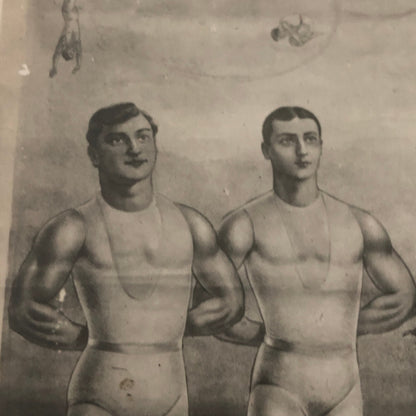 Circus Acrobat Act Postcard Post Card Vintage Flying Three