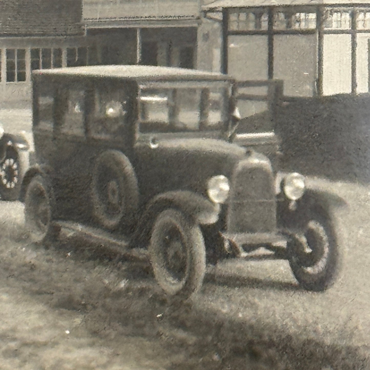 Vintage Photograph People with Antique Cars Early Automobiles
