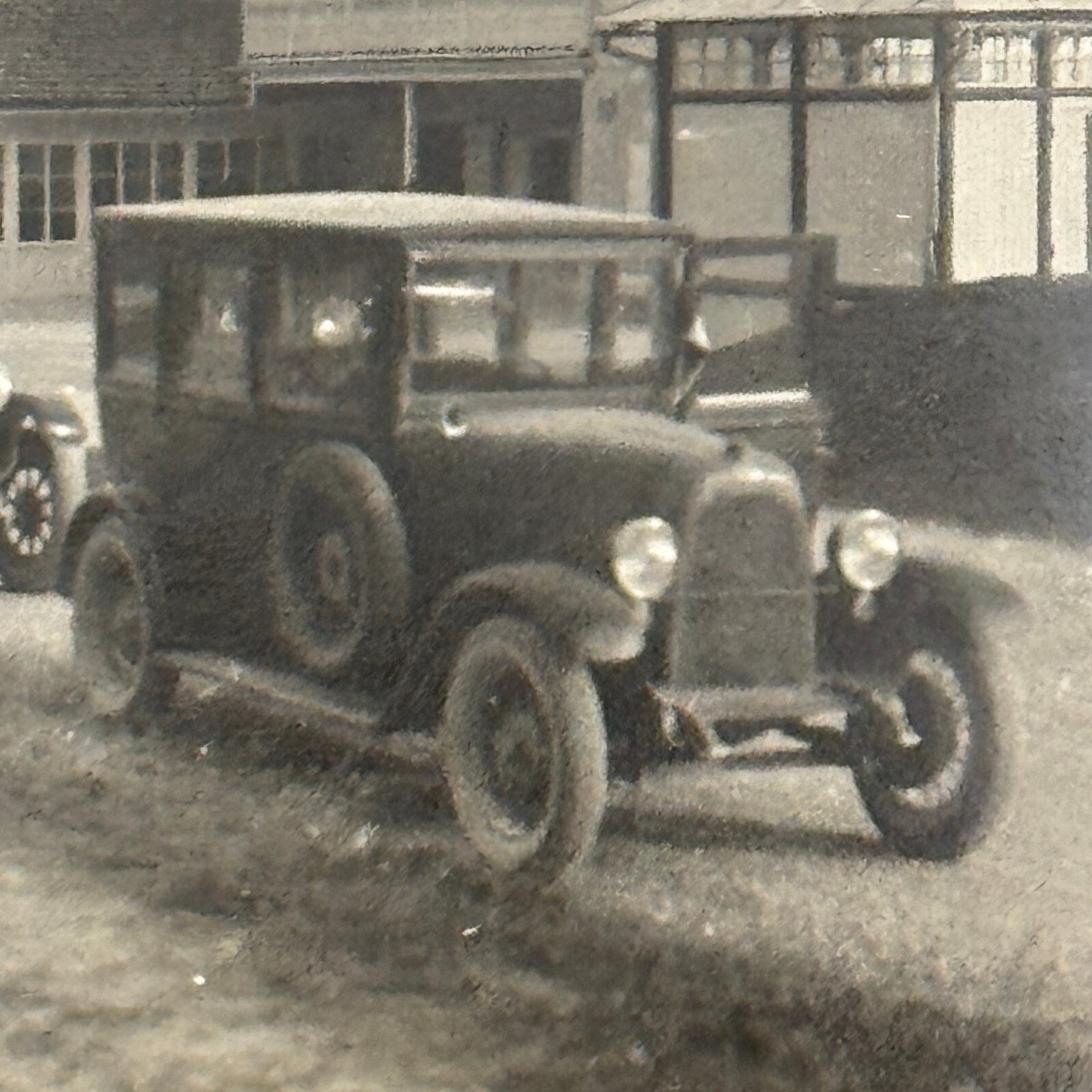 Vintage Photograph People with Antique Cars Early Automobiles