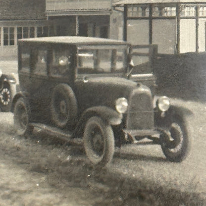 Vintage Photograph People with Antique Cars Early Automobiles