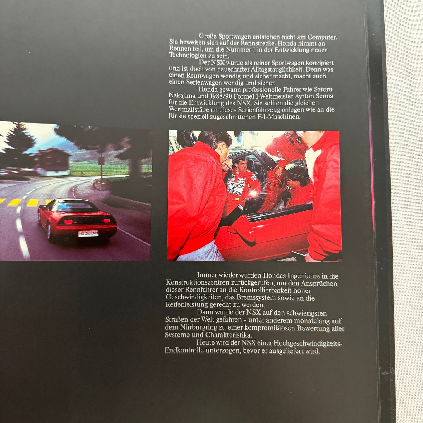 Acura NSX Sports Car Sales Brochure Catalog GERMAN Text European Market