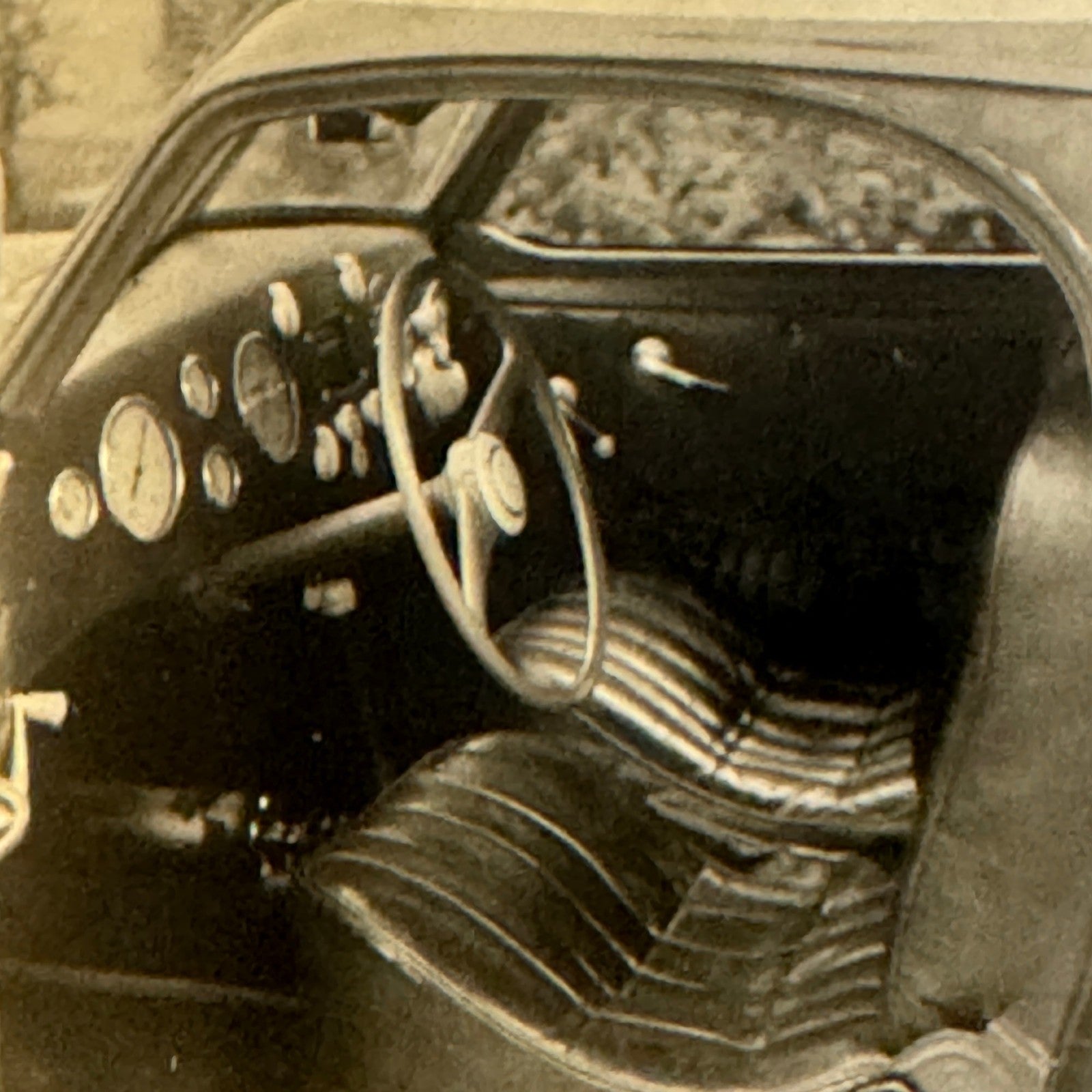 Vintage Volkswagen VW Car Interior Photo Possibly Coachbuilder Car Germany