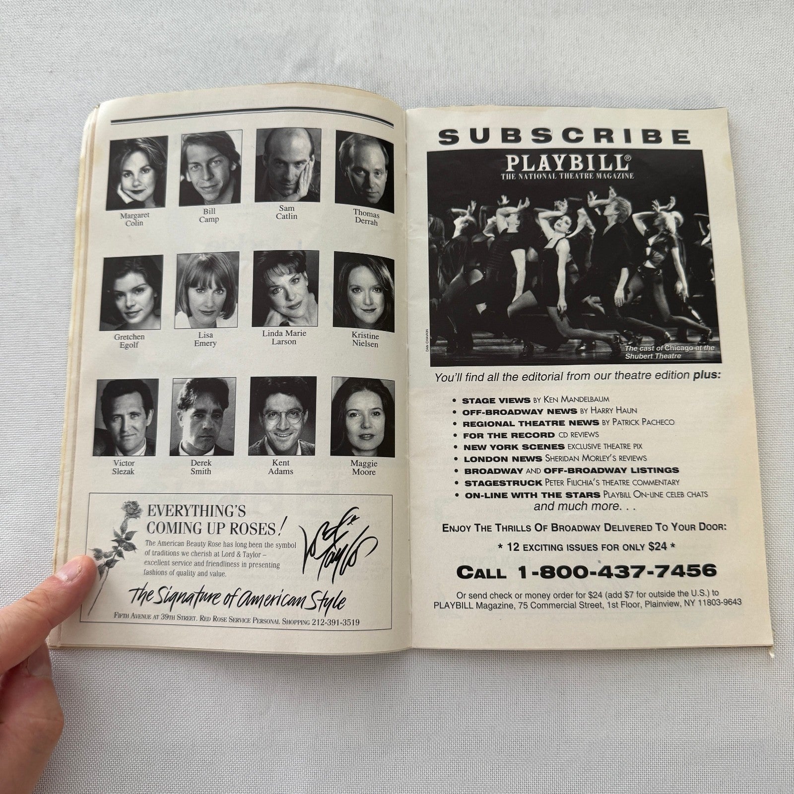 Jackie An American Life Cast Signed Program Playbill 1997 Margaret Colin