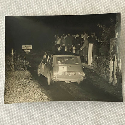 Vintage MINI Racing Car Photo Photograph Print - Rally Rallye Car ? 