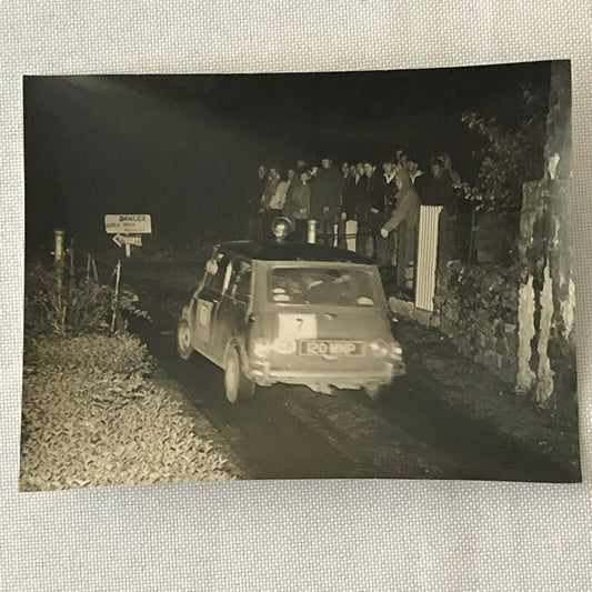 Vintage MINI Racing Car Photo Photograph Print - Rally Rallye Car ? 